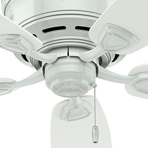  [아마존베스트]HUNTER 53119 Sea Wind Indoor / Outdoor Ceiling Fan with Pull Chain Control, 48, White