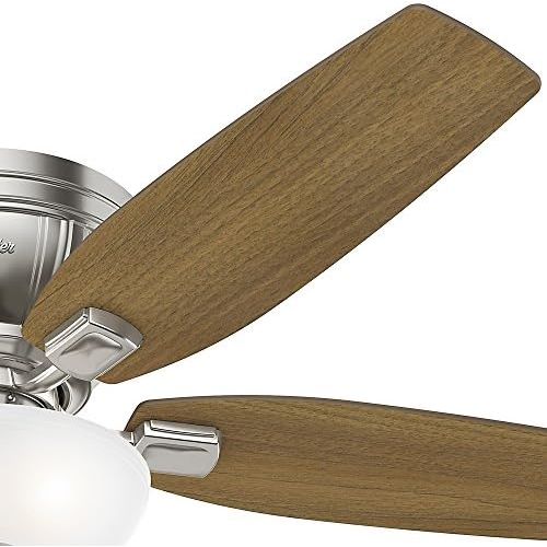  Hunter Fan Company 53380 52 Kenbridge Ceiling Fan with Light, Large, Brushed Nickel Finish