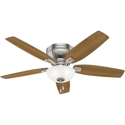  Hunter Fan Company 53380 52 Kenbridge Ceiling Fan with Light, Large, Brushed Nickel Finish