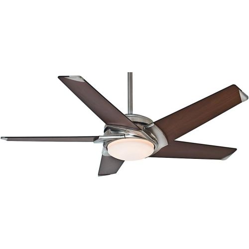  Hunter Fan Company 59164 Casablanca Stealth Indoor Ceiling Fan with LED Light and Remote Control Brushed Nickle, 54-inch