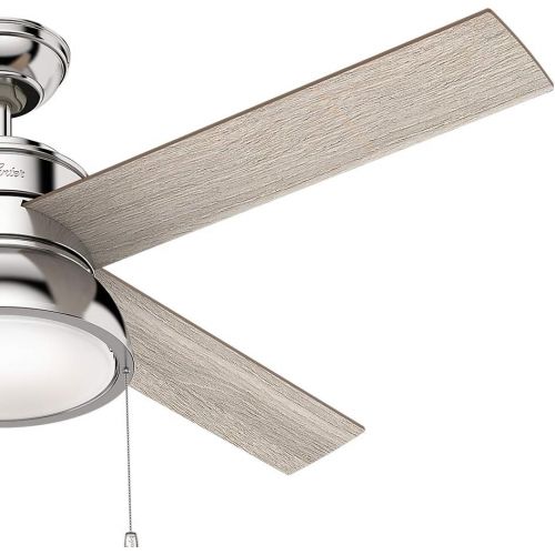  Hunter Fan Company Hunter Loki Indoor with LED Light with Pull Chain Control, 52, Polished Nickel