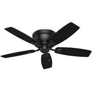 Hunter Fan Company 53118 Hunter 48 Sea Wind Indoor/Outdoor Low Profile Ceiling Fan, Matte Black Finish