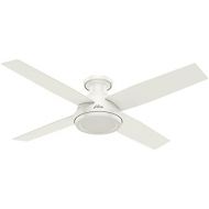 Hunter Fan Company 59248 Dempsey Indoor Low Profile Ceiling Fan with Remote Control, 52, Fresh White Finish