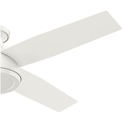  Hunter Fan Company 59248 Dempsey Indoor Low Profile Ceiling Fan with Remote Control, 52, Fresh White Finish