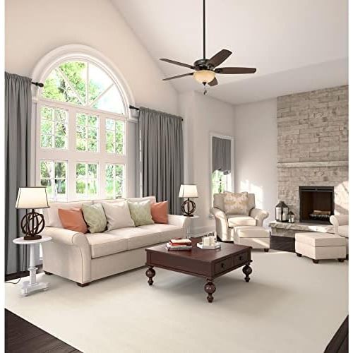  Hunter Fan Company 53091 Builder Deluxe Indoor Ceiling Fan with LED Light and Pull Chain Control, 52, New Bronze Finish