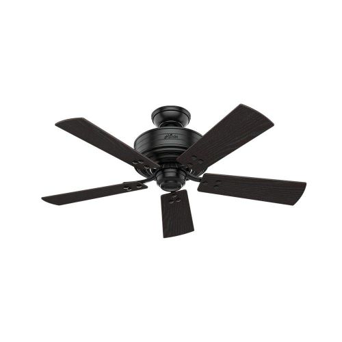  Hunter Fan Company Hunter 54149 Restoration Ceiling Fan Cedar Key OD w LED Light 44 Collection in Black Finish