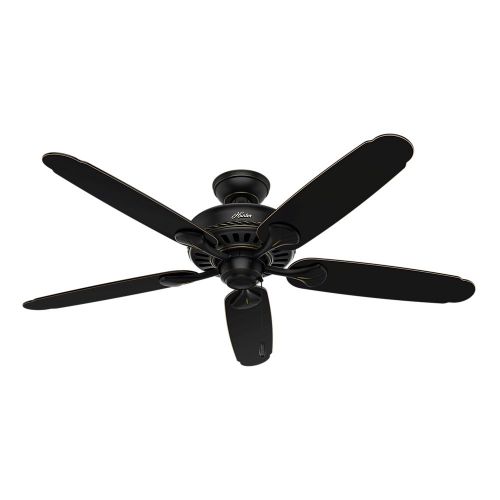  Hunter Fan Company Hunter 53095 Cortland 54 Basque Black Ceiling Fan with 5 Aged Ebony Blades and light kit