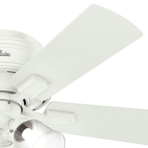  Hunter 52152 Crestfield 42 Ceiling Fan with LED Light, Fresh White