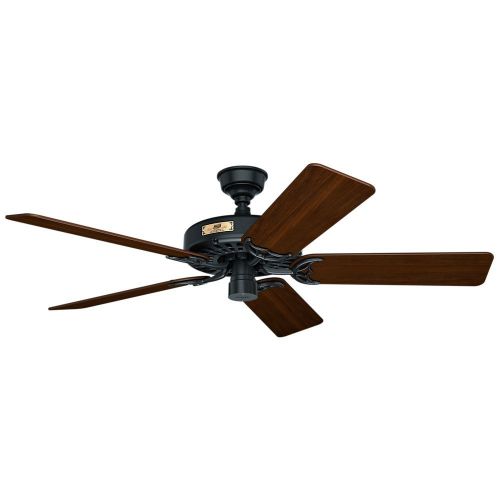  Hunter Fan Company Hunter 23838 Original 52 Black Ceiling Fan with Five WalnutCherry Reversible Blades