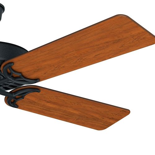  Hunter Fan Company Hunter 23838 Original 52 Black Ceiling Fan with Five WalnutCherry Reversible Blades