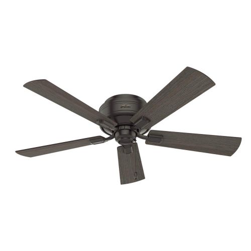  Hunter 54208 Crestfield 52 Hugger Ceiling Fan with LED Lights, Noble Bronze