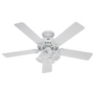 Hunter Fan Company Hunter 20181 52 Inch Studio Series Ceiling Fan White with Bleached Oak Blades