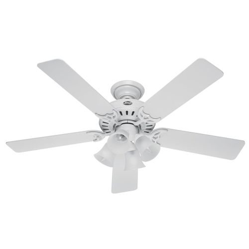  Hunter Fan Company Hunter 20181 52 Inch Studio Series Ceiling Fan White with Bleached Oak Blades