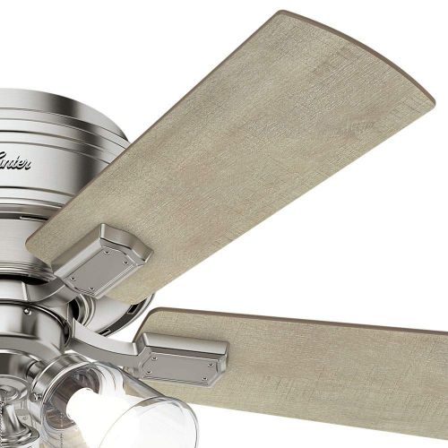  Hunter Fan Company Hunter 52154 Transitional 42`` Ceiling Fan with Light from Crestfield Collection in Pwt, Nckl, BS, Slvr. Finish
