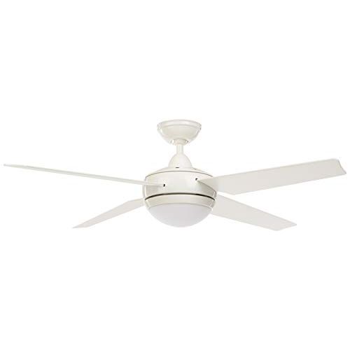  Hunter Fan Company Hunter Sonic Indoor Ceiling Fan with LED Light and Remote Control, 52, White