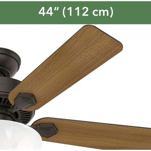  Hunter Fan Company Hunter Swanson Indoor Ceiling Fan with LED Lights and Pull Chain Control, 44, New Bronze