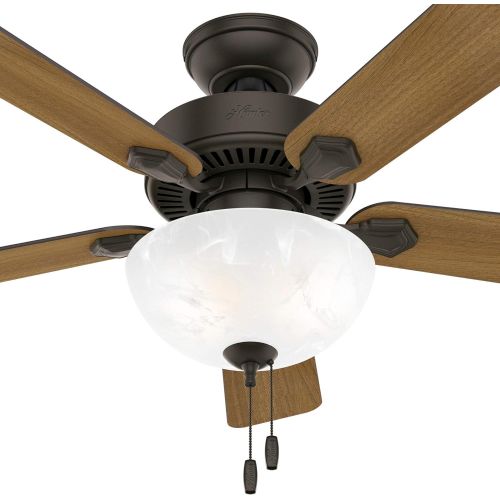  Hunter Fan Company Hunter Swanson Indoor Ceiling Fan with LED Lights and Pull Chain Control, 44, New Bronze