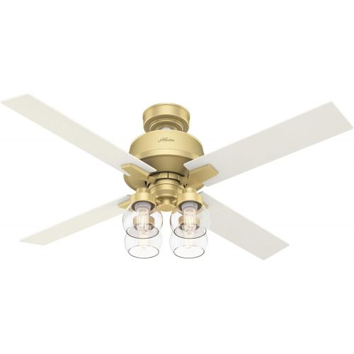  Hunter Fan Company 59651 Viven Ceiling Fan, 52, Modern Brass Finish