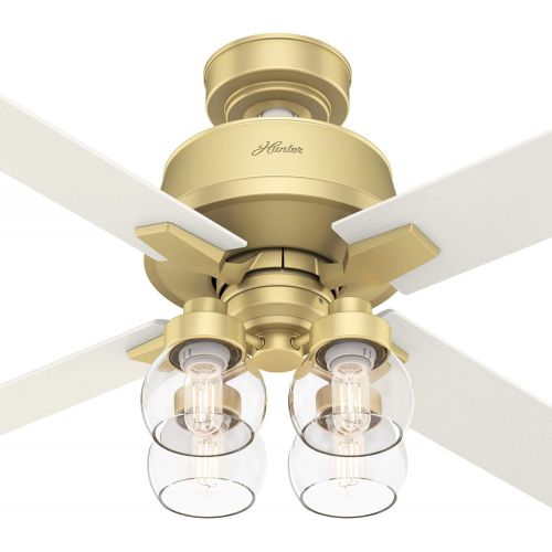  Hunter Fan Company 59651 Viven Ceiling Fan, 52, Modern Brass Finish