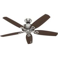 Hunter Fan Company 53241 Builder Elite Indoor Ceiling Fan with Pull Chain Control, 52, Brushed Nickel Finish
