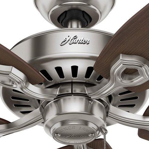  Hunter Fan Company 53241 Builder Elite Indoor Ceiling Fan with Pull Chain Control, 52, Brushed Nickel Finish