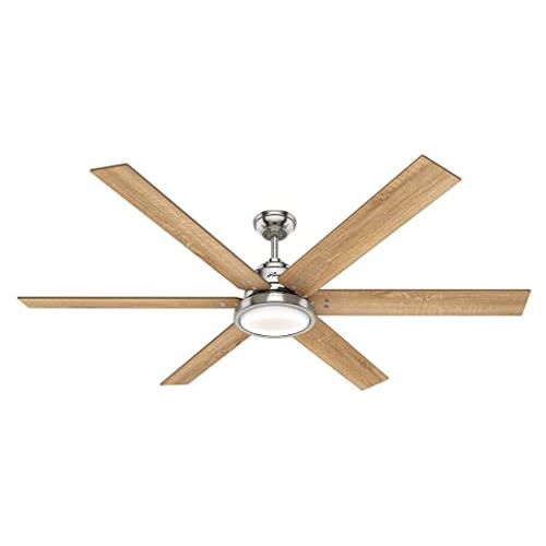  Hunter Fan Company 59398 Warrant Ceiling Fan, Brushed Nickel Finish