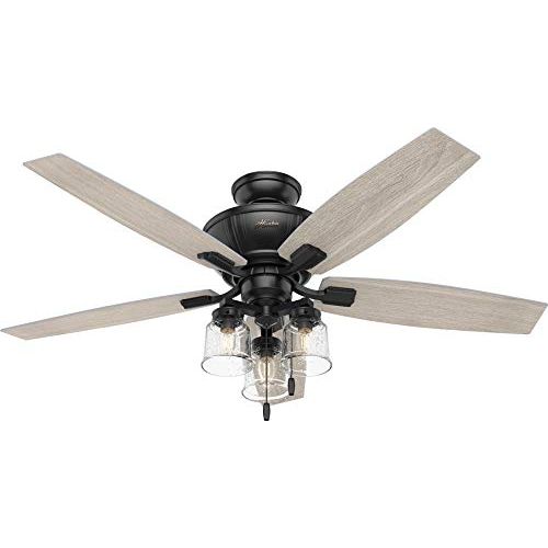  Hunter Fan Company 50403 Charlotte Ceiling Fan, 52, Matte Black Finish