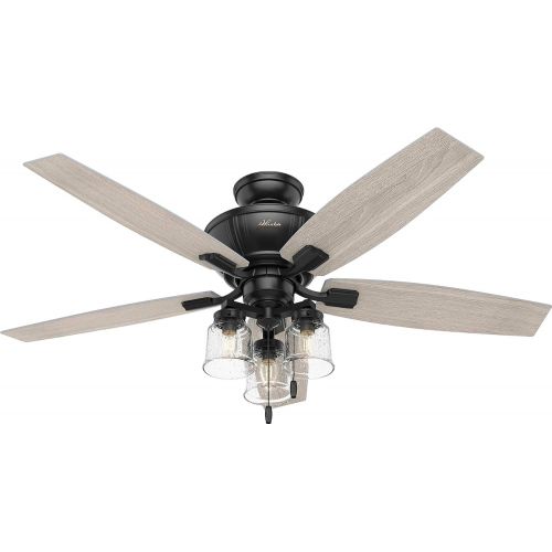  Hunter Fan Company 50403 Charlotte Ceiling Fan, 52, Matte Black Finish