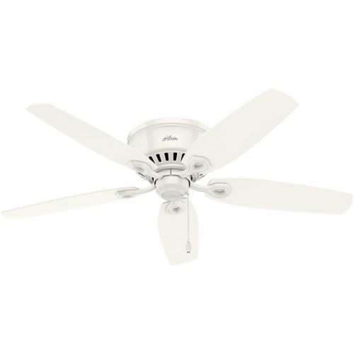  Hunter Fan Company Indoor 53326 52 Builder Low Profile Ceiling Fan with Light, Snow White Finish