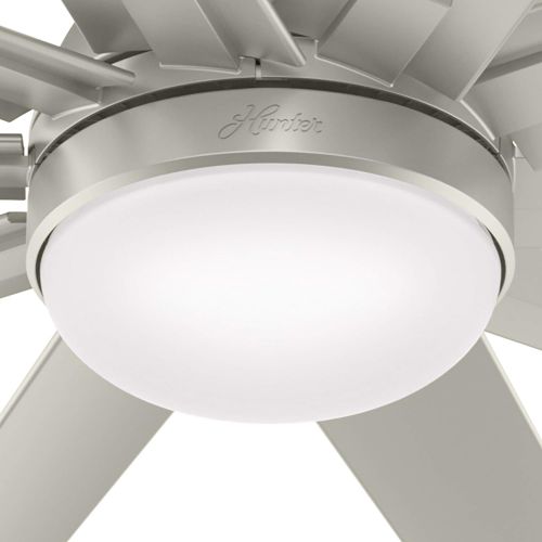  Hunter Fan Company 50718 Overton Ceiling Fan, 72, Matte Nickel