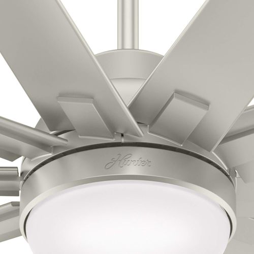  Hunter Fan Company 50718 Overton Ceiling Fan, 72, Matte Nickel