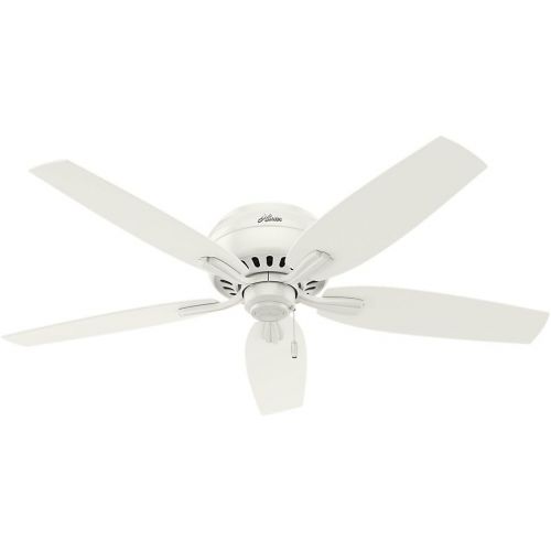  Hunter Fan Company Hunter Newsome Indoor Low Profile Ceiling Fan with LED Light and Pull Chain Control, 52, White