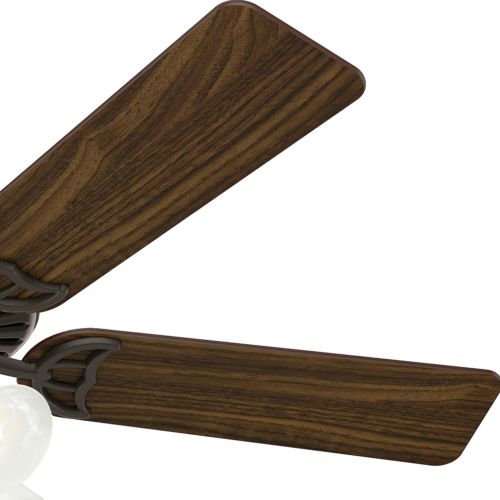  Hunter Fan Company Hunter Studio Series Indoor Ceiling Fan with LED Light and Pull Chain Control, 52, New Bronze