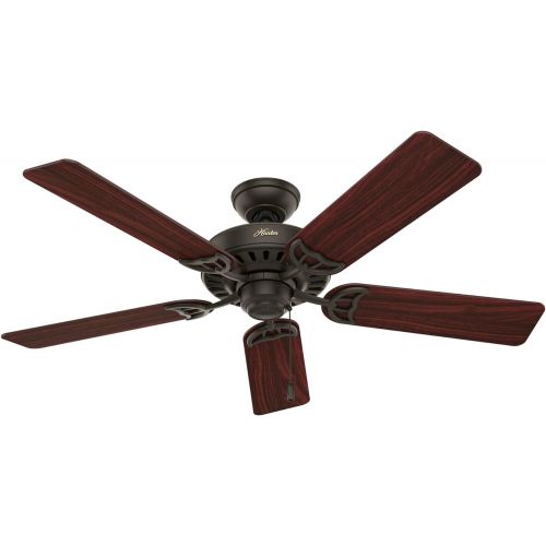  Hunter Fan Company Hunter Studio Series Indoor Ceiling Fan with LED Light and Pull Chain Control, 52, New Bronze