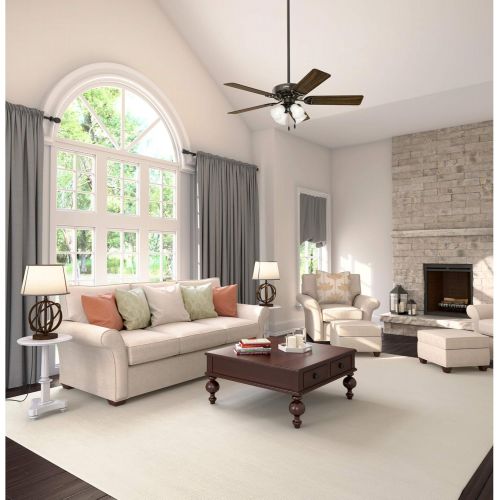  Hunter Fan Company Hunter Studio Series Indoor Ceiling Fan with LED Light and Pull Chain Control, 52, New Bronze