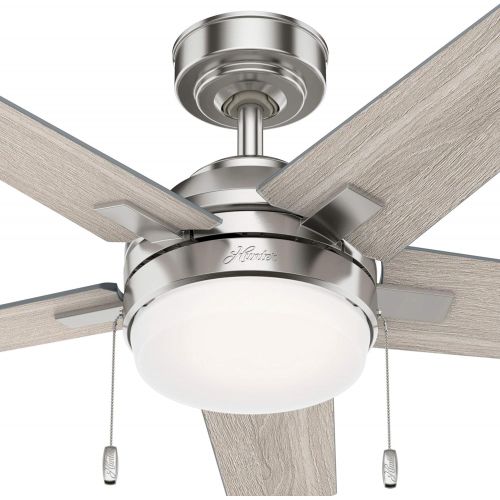  Hunter Fan Company 51839 Bartlett Ceiling Fan, 44, Brushed Nickel Finish