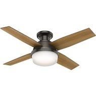 Hunter Fan Company Hunter Dempsey Indoor Low Profile Ceiling Fan with LED Light and Remote Control