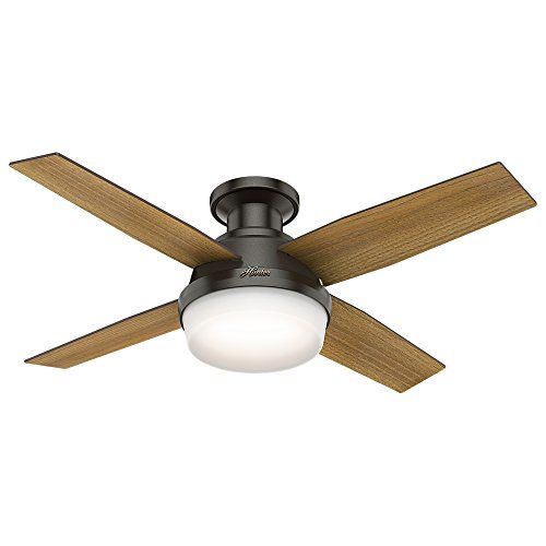  Hunter Fan Company Hunter Dempsey Indoor Low Profile Ceiling Fan with LED Light and Remote Control