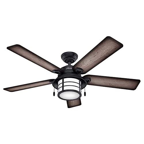 Hunter Fan Company Hunter Key Biscayne Indoor / Outdoor Ceiling Fan with LED Light and Pull Chain Control