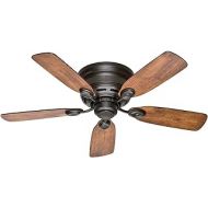 Hunter Fan Company Hunter Indoor Low Profile IV Ceiling Fan with Pull Chain Control, 42, New Bronze