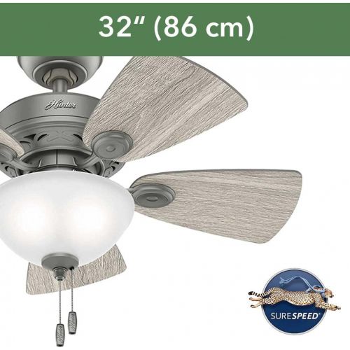  Hunter Fan Company 51471 Watson Ceiling Fan, 34, Matte Silver