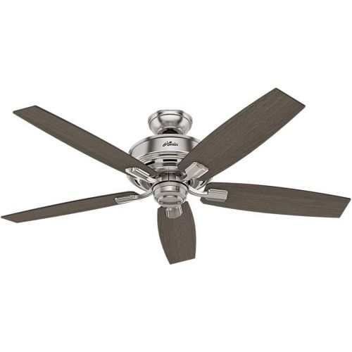  Hunter Fan Company Hunter Bennett Indoor Ceiling Fan with LED Light and Remote Control, 52, Brushed Nickel