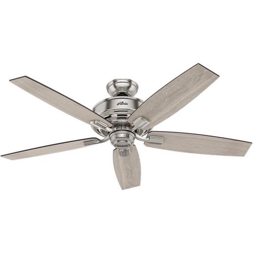 Hunter Fan Company Hunter Bennett Indoor Ceiling Fan with LED Light and Remote Control, 52, Brushed Nickel