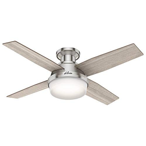  Hunter Fan Company Hunter Dempsey ?50282 Indoor Low Profile Ceiling Fan with LED Light and Remote Control, 44 Inch