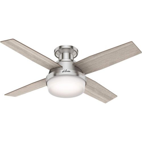  Hunter Fan Company Hunter Dempsey ?50282 Indoor Low Profile Ceiling Fan with LED Light and Remote Control, 44 Inch