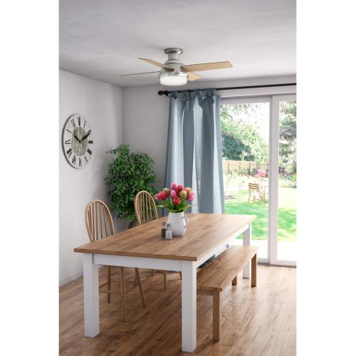  Hunter Fan Company Hunter Dempsey ?50282 Indoor Low Profile Ceiling Fan with LED Light and Remote Control, 44 Inch