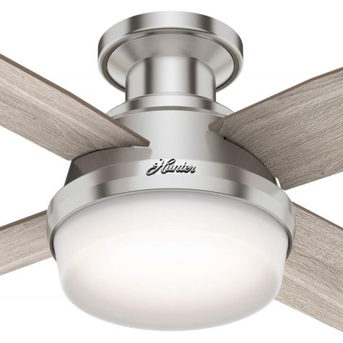  Hunter Fan Company Hunter Dempsey ?50282 Indoor Low Profile Ceiling Fan with LED Light and Remote Control, 44 Inch