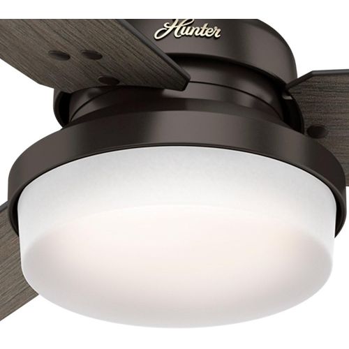  Hunter Fan Company Hunter Sentinel Indoor Ceiling Fan with LED Light and Remote Control, 52, Premier Bronze
