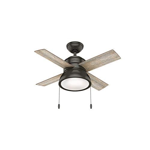  Hunter Fan Company 59387 Hunter 36 Loki LED Light Ceiling Fan, Noble Bronze Finish