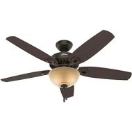 Hunter Fan Company 53091 Builder Deluxe Indoor Ceiling Fan with LED Light and Pull Chain Control, 52, New Bronze Finish
